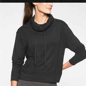 Athleta Cowl Neck Sweatshirt XXS black